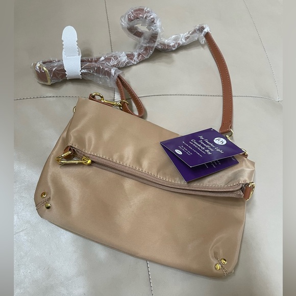 Joy Mangano Tan Crossbody Bag, NWT - Picture 2 of 11